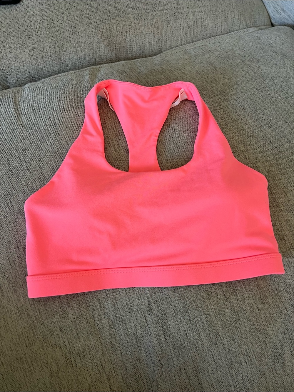 Fabletics Bright Neon Pink Racerback Sports Bra